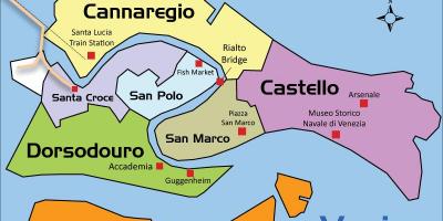 Karte von san polo in Venedig 