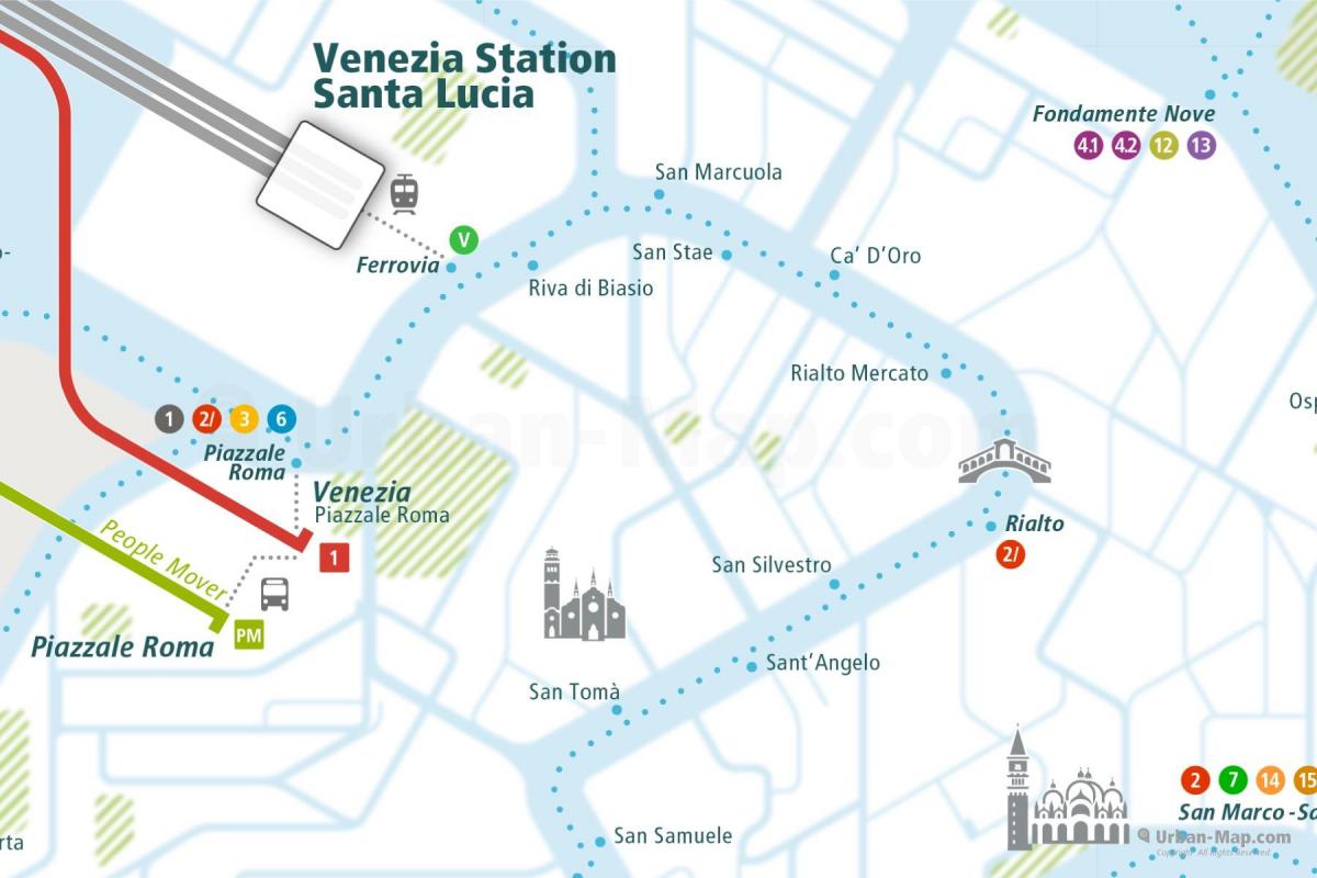 bahnhöfe italien karte Bahnhof Venedig Karte   Landkarte von Venedig Bahnhof (Italien)