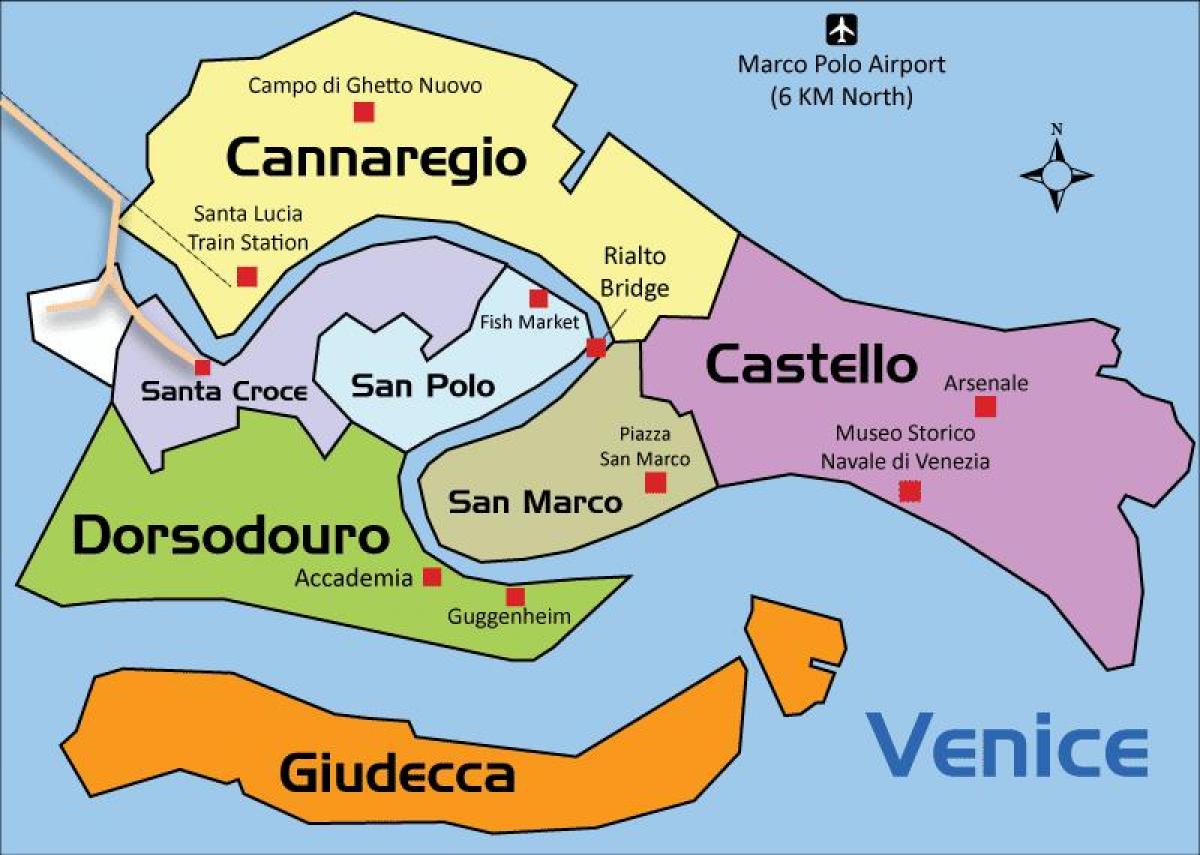 Karte von castello Venedig