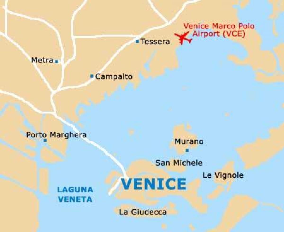airport Venedig Italien-map