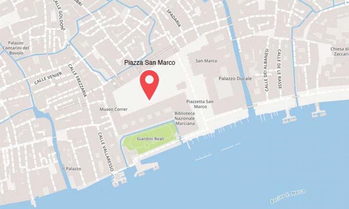 Karte der königlichen Gärten in Venedig