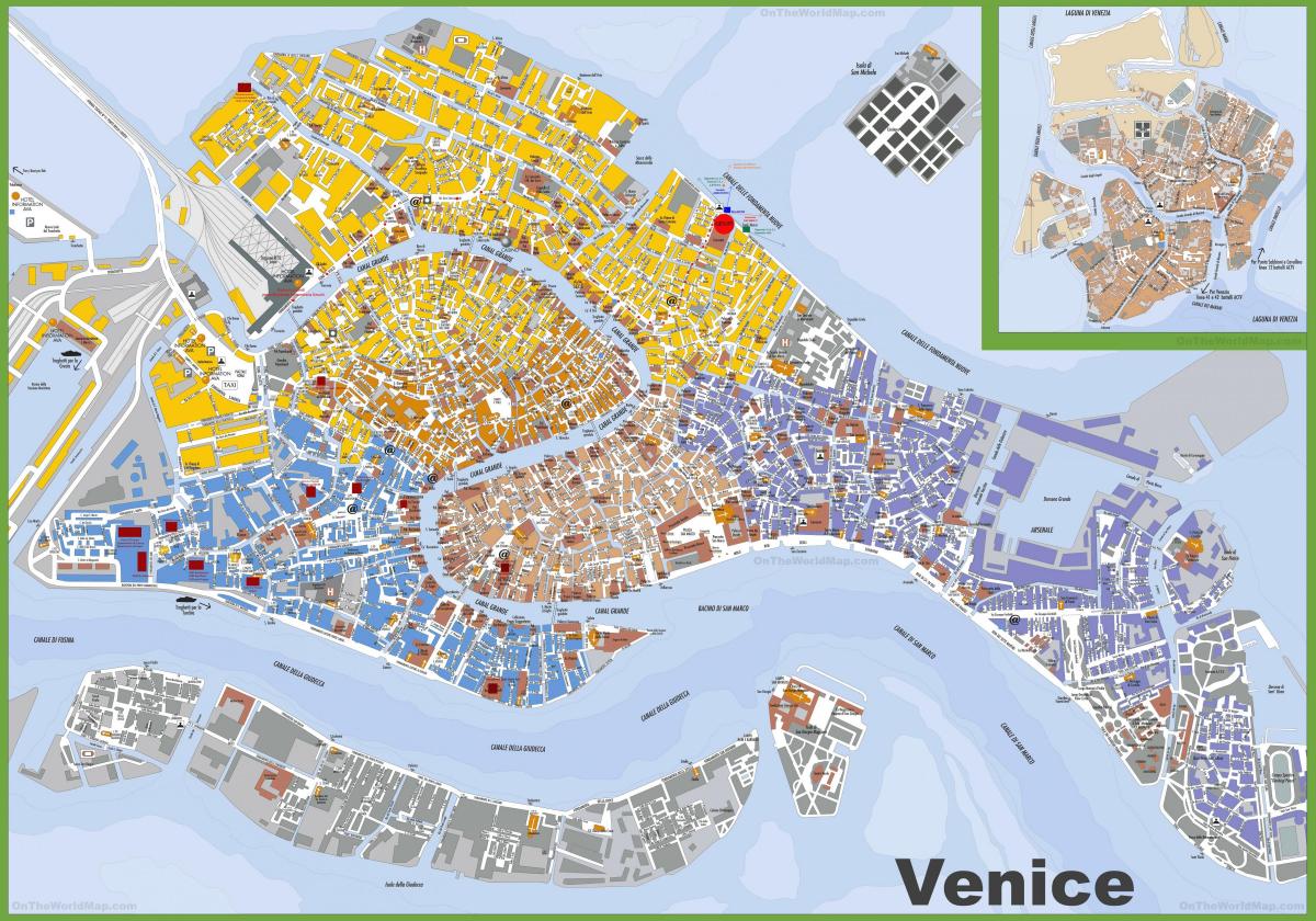 Straßenkarte von Venedig, Italien freie