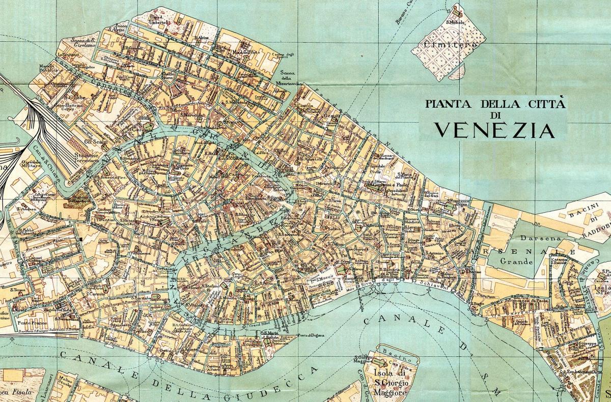 Antike Karte von Venedig