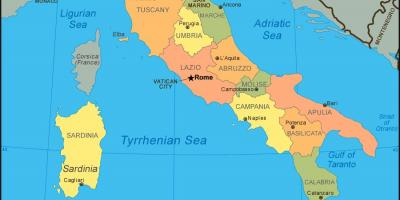 Karte von Italien zeigt Venedig