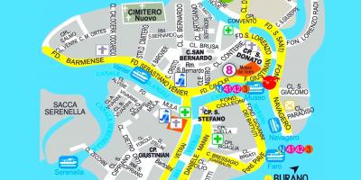 Karte von murano-Venedig