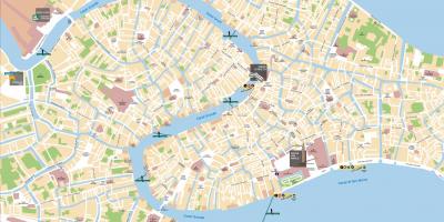 Karte von Venedig traghetto
