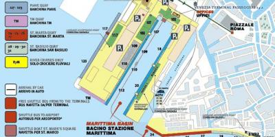Karte von Venedig-Kreuzfahrt terminal