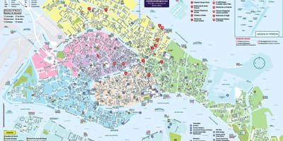 Karte von Venedig Italien Sehenswürdigkeiten
