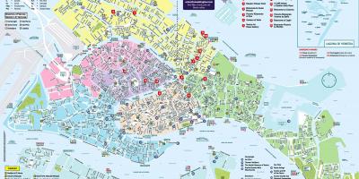 Karte von Venedig Italien Sehenswürdigkeiten